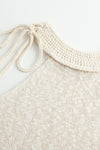 SWAYING/KNIT crochet collar strappy vest SW24SS1T21 white